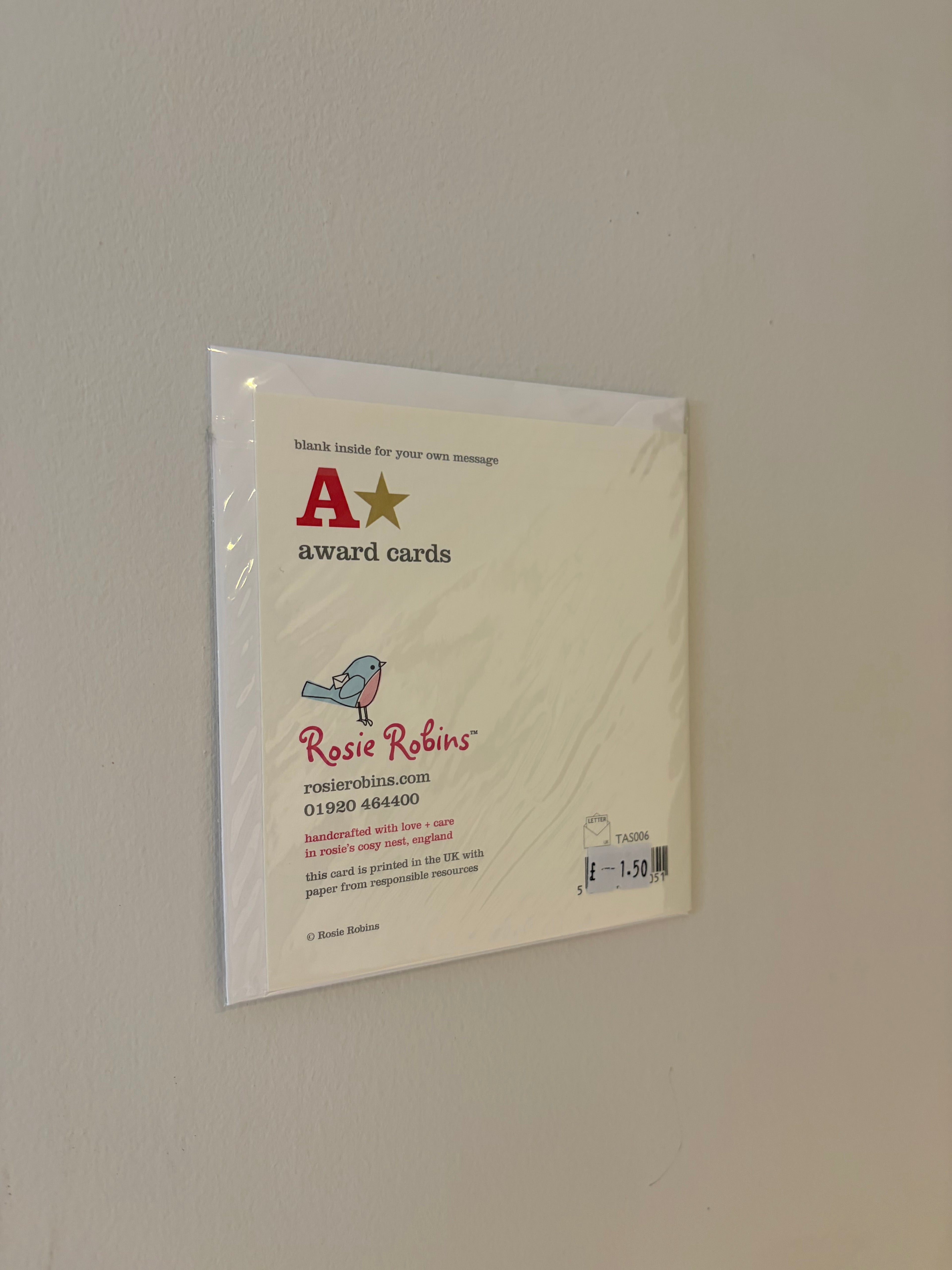 A* Awarded to My Husband Card