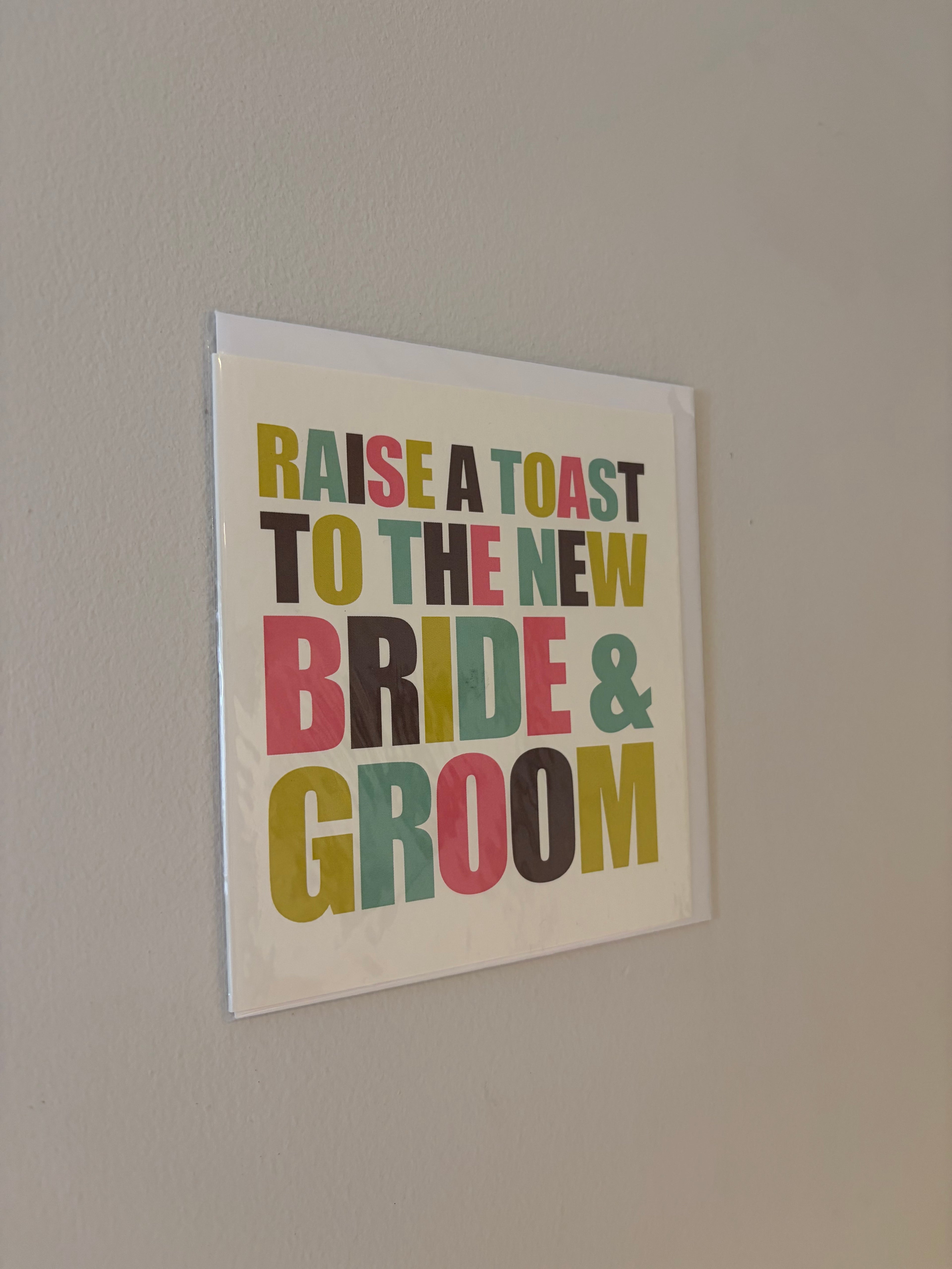 Raise a Toast to the New Bride and Groom Card