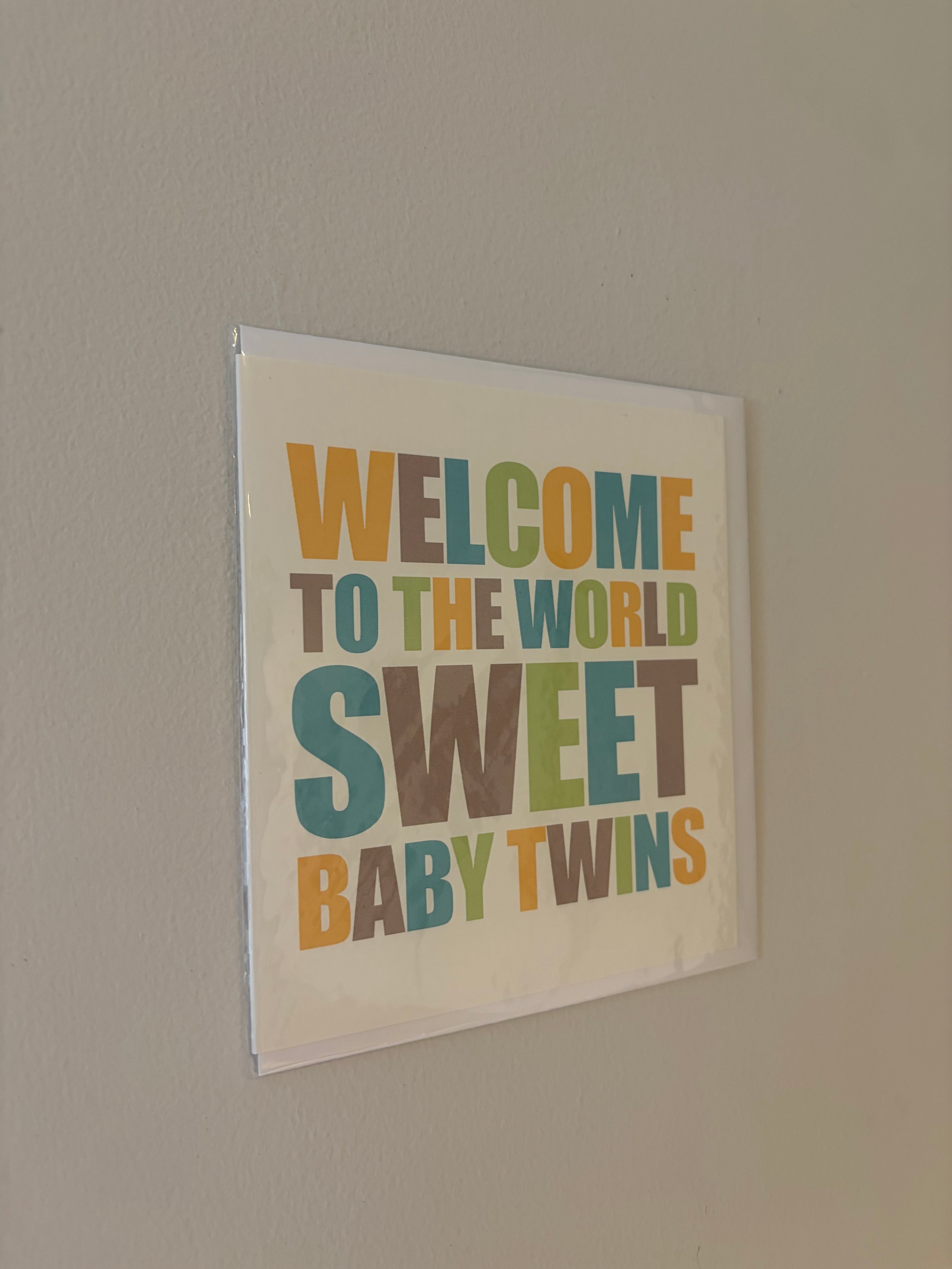 Welcome to the World Sweet Baby Twins Card