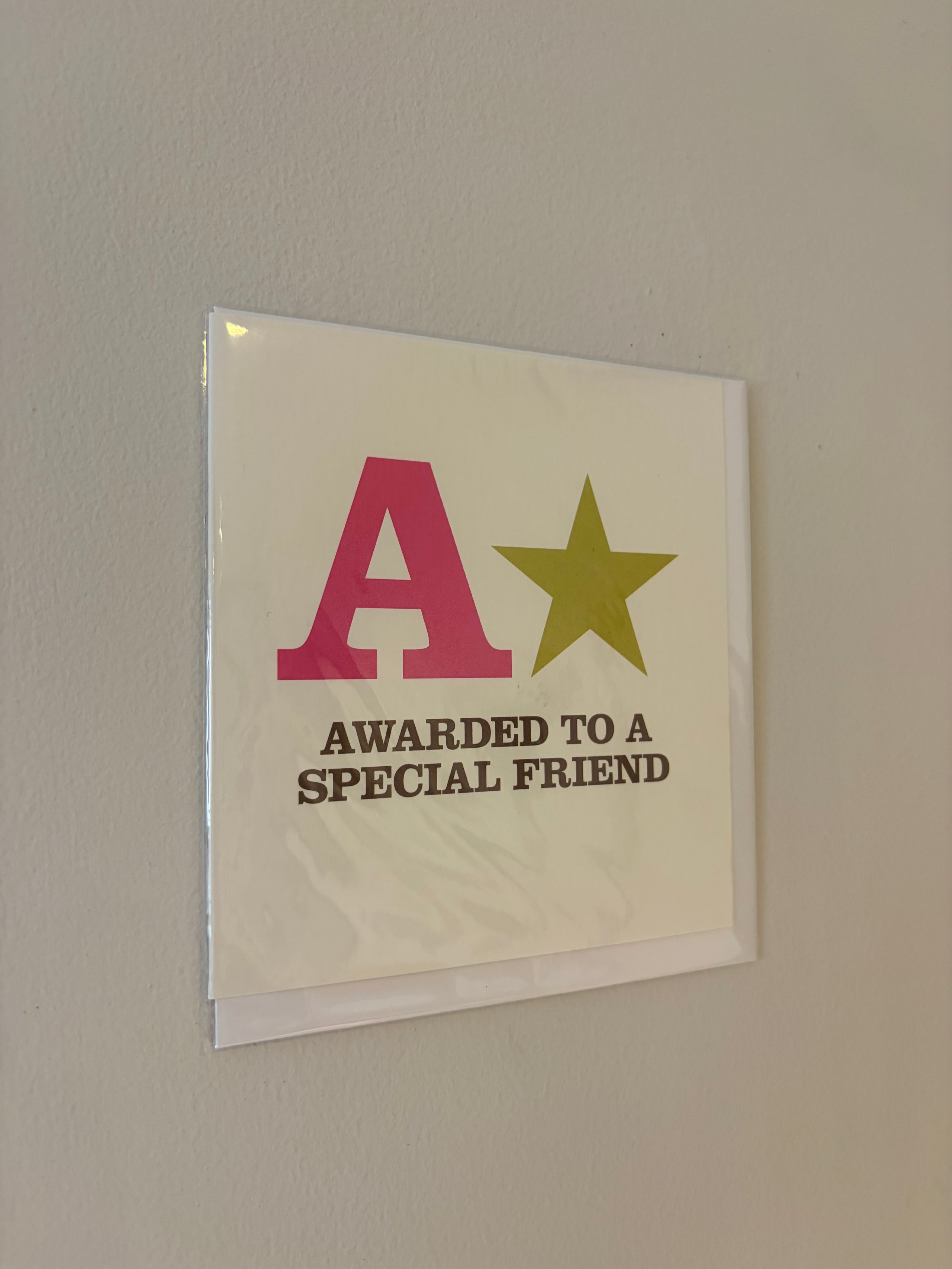 A* Awarded to a Special Friend Card