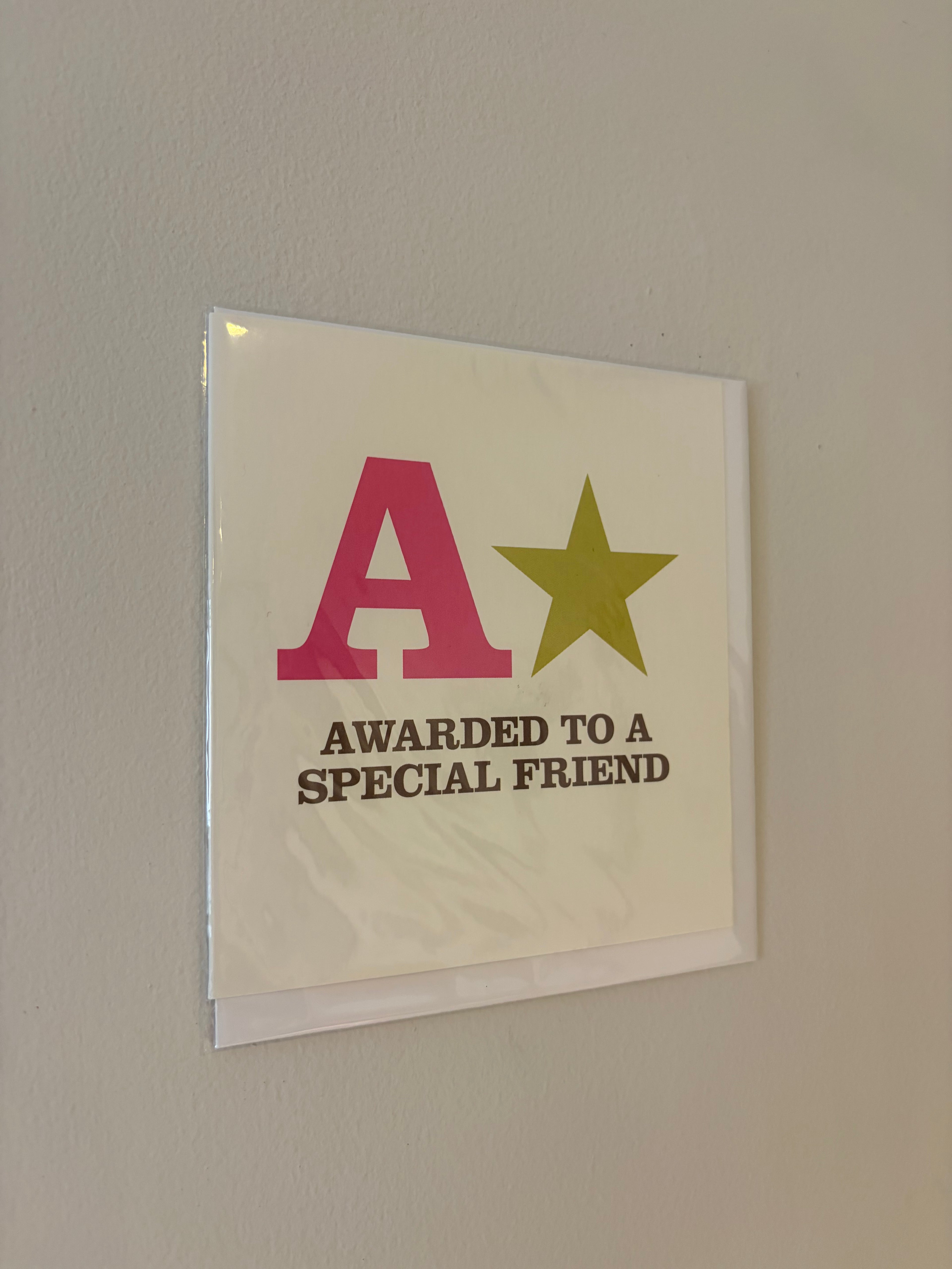 A* Awarded to a Special Friend Card