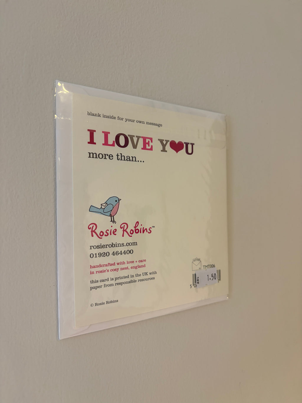 I Love You More Than Football Card