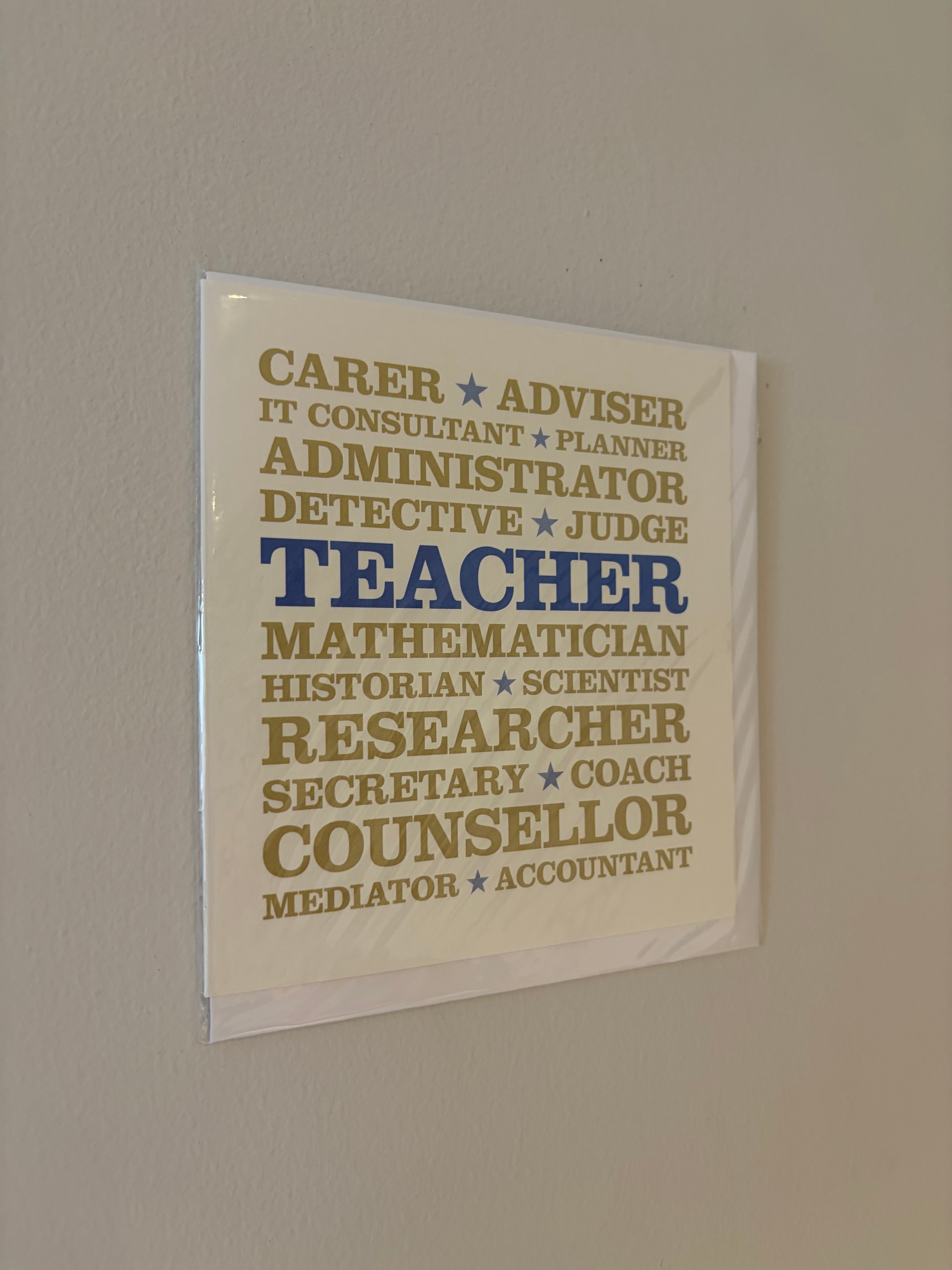 Teacher Superstar Card