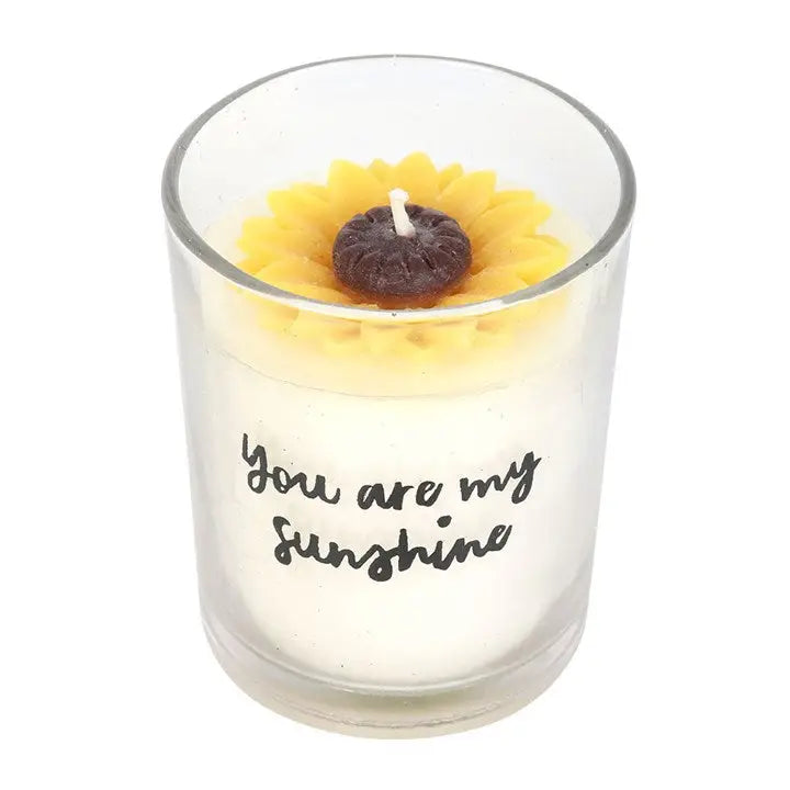 You are my Sunshine Candle with 3D Sunflower